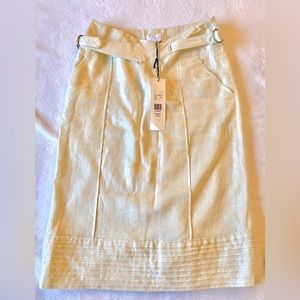 ADAM by Adam Lippes // Lined, metallic linen pencil skirt // Size 6 // NWT